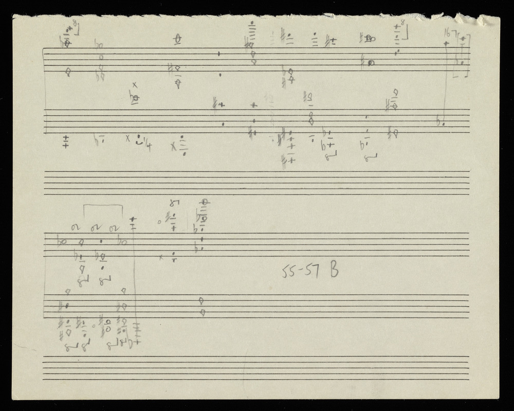 Sketches for graph B for the first realization of John Cage’s *Solo for Piano*: 