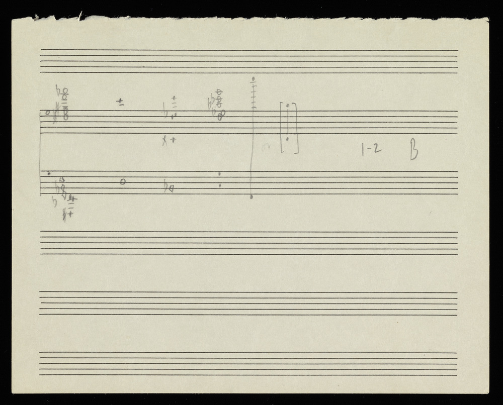 Sketches for graph B for the first realization of John Cage’s *Solo for Piano*: 