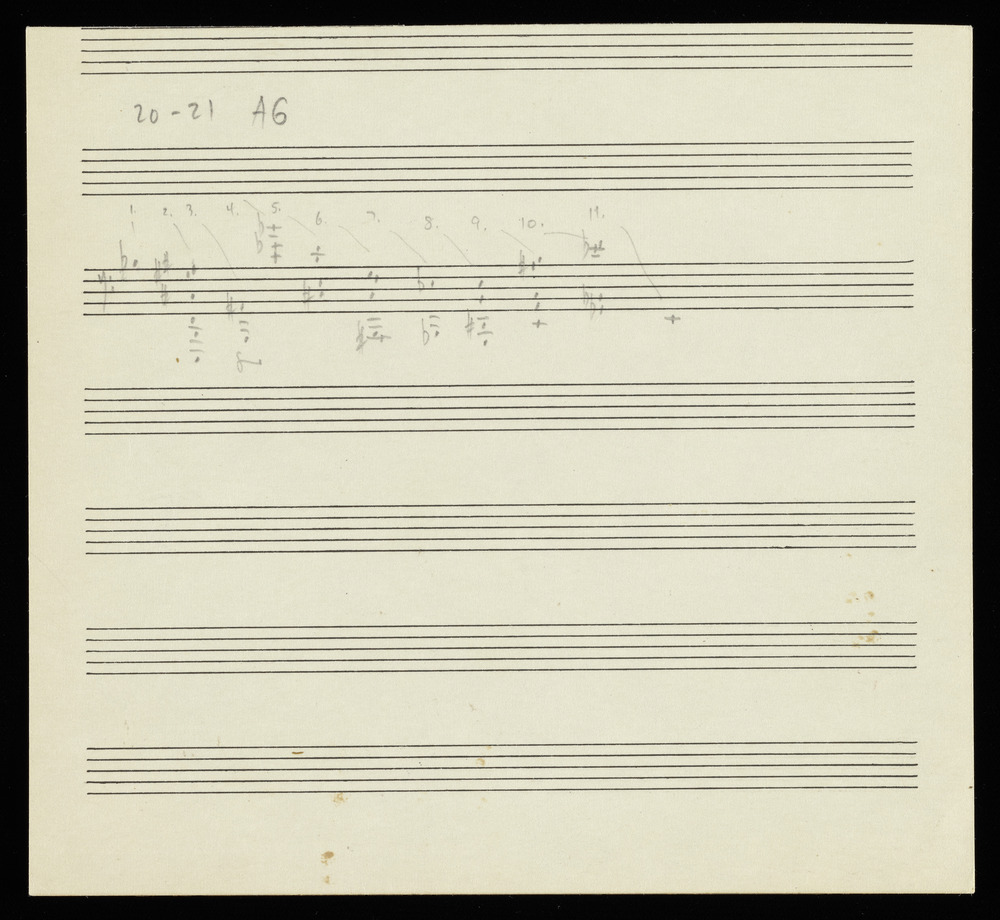 Sketch for graph AG for the first realization of John Cage’s *Solo for Piano*: 