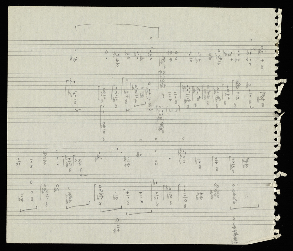 Sketches for graph B for the first realization of John Cage’s *Solo for Piano*: 