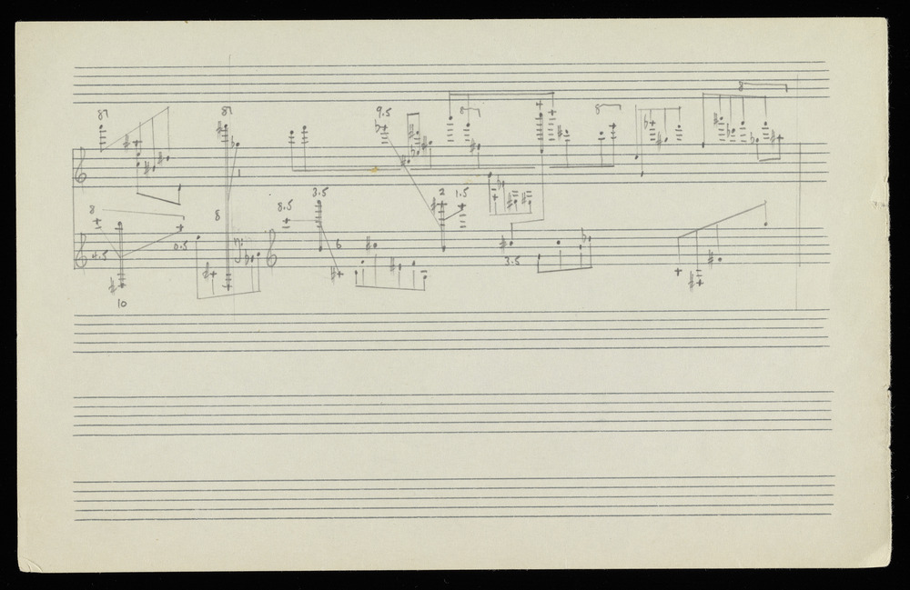 Sketches for graphs AF and AB for the first realization of John Cage’s *Solo for Piano*: 