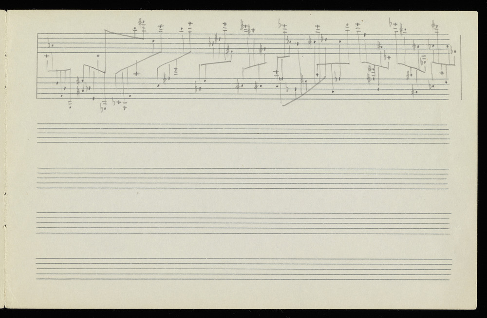 Sketches for graph O for the first realization of John Cage’s *Solo for Piano*: 