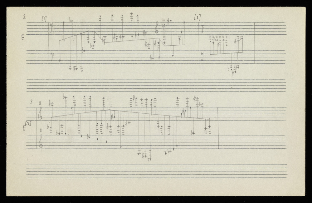 Sketch for graph E for the first realization of John Cage’s *Solo for Piano*: 