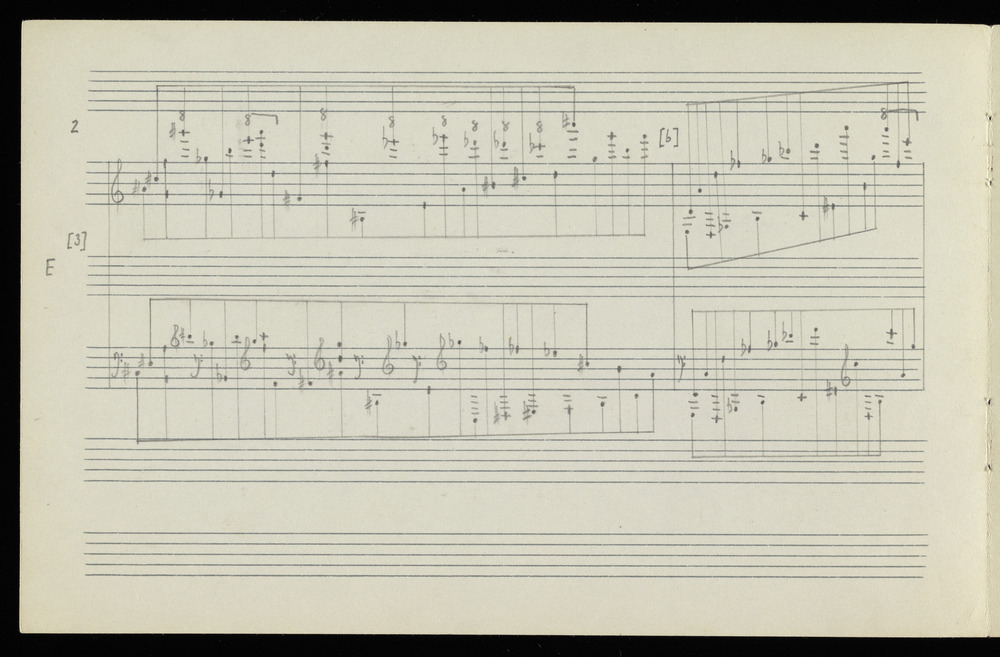 Sketch for graph E for the first realization of John Cage’s *Solo for Piano*: 