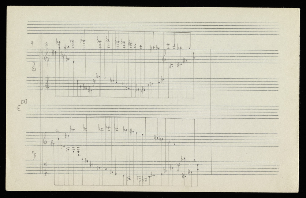 Sketch for graph E for the first realization of John Cage’s *Solo for Piano*: 