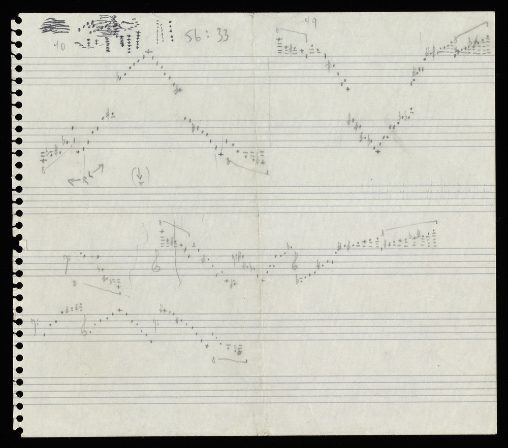 Sketches for graph A for the first realization of John Cage’s *Solo for Piano*: 