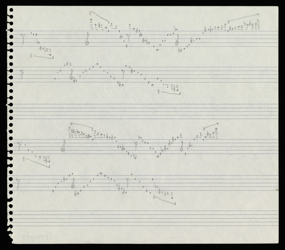 Sketches for graph A for the first realization of John Cage’s *Solo for Piano*: 