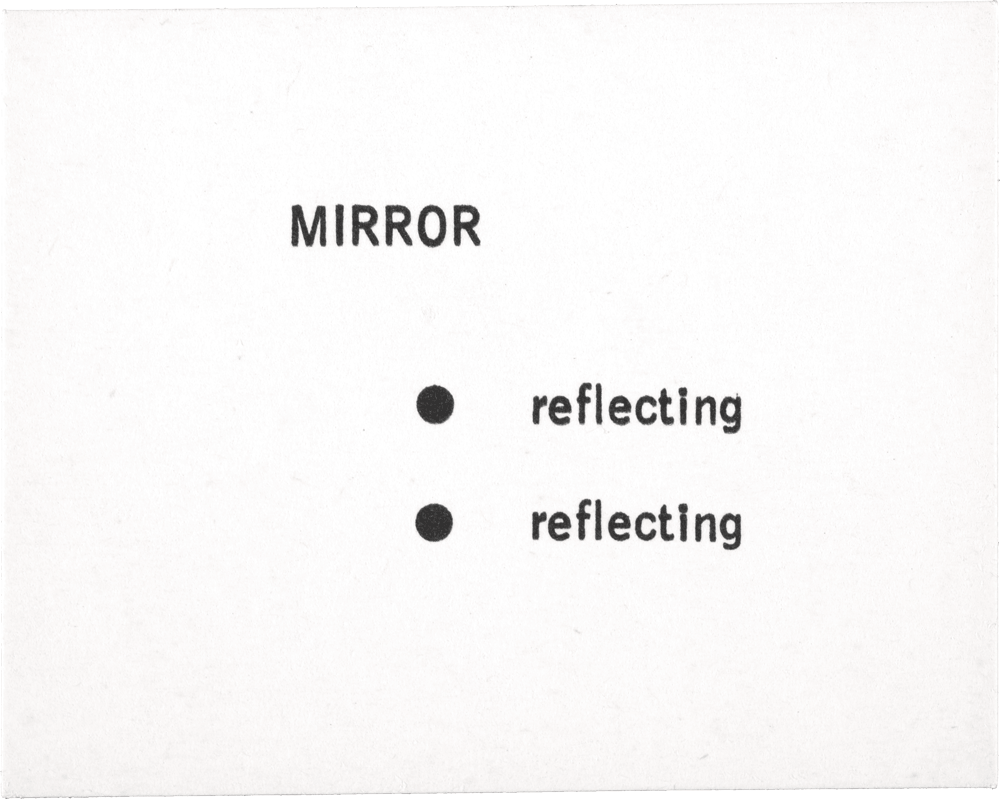 Mirror: • reflecting • reflecting