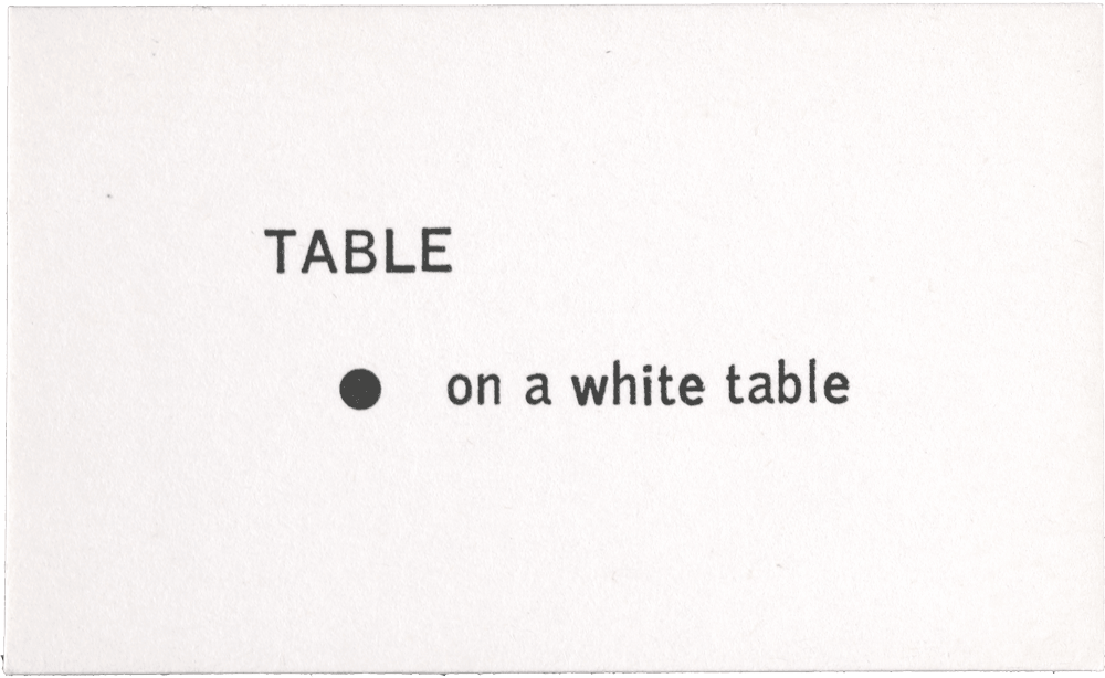 Table: • on a white table