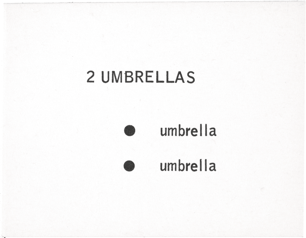 2 Umbrellas: • umbrella • umbrella