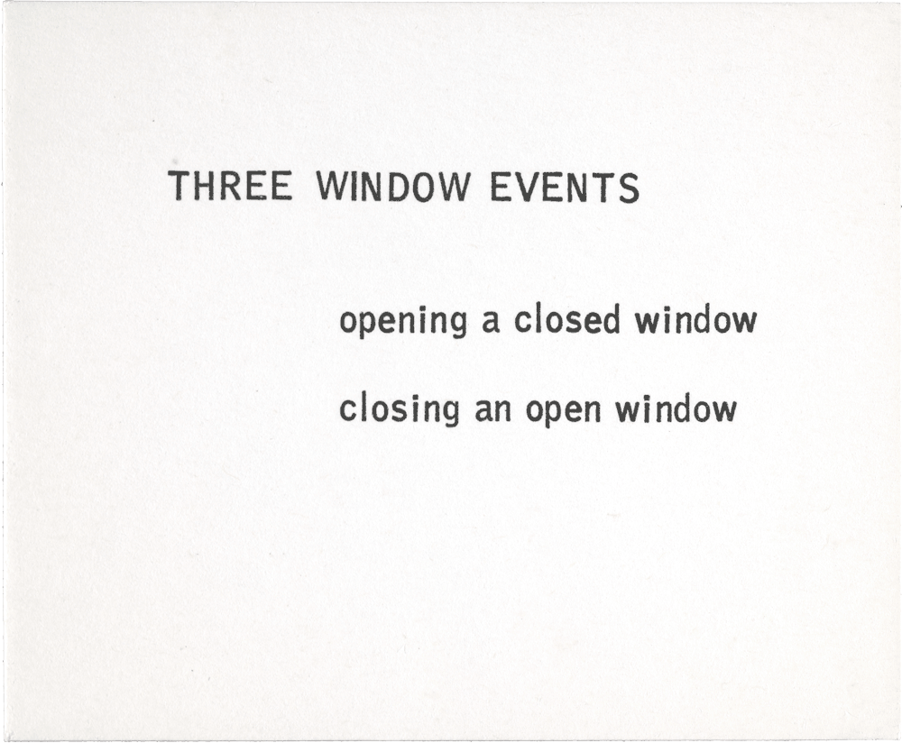 Three Window Events: opening a closed window closing an open window