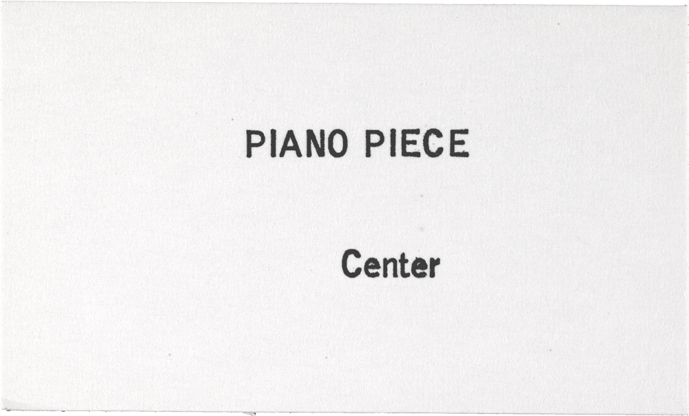 Piano Piece: center
