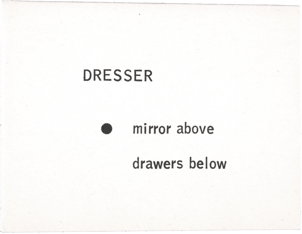 Dresser: • mirror above drawers below