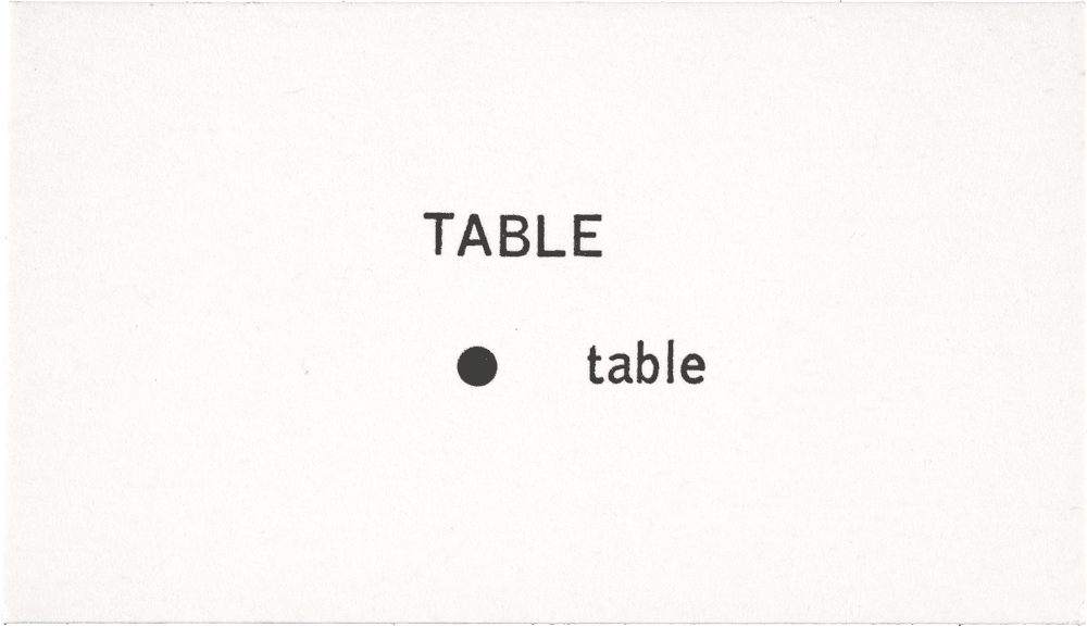 Table: • table