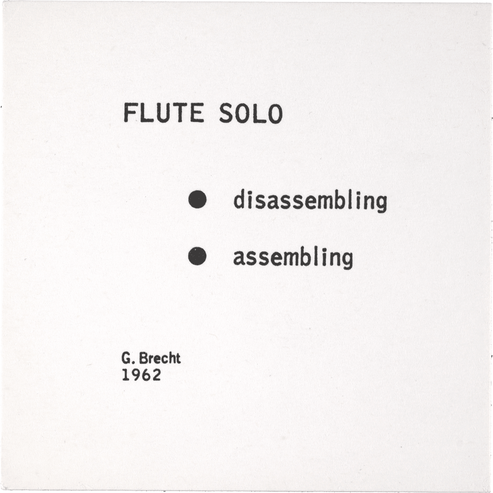 Flute Solo: • disassembling • assembling G. Brecht 1962