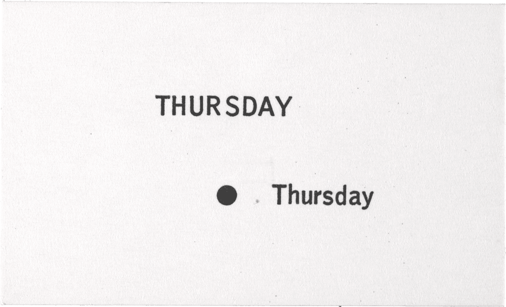 Thursday: • Thursday