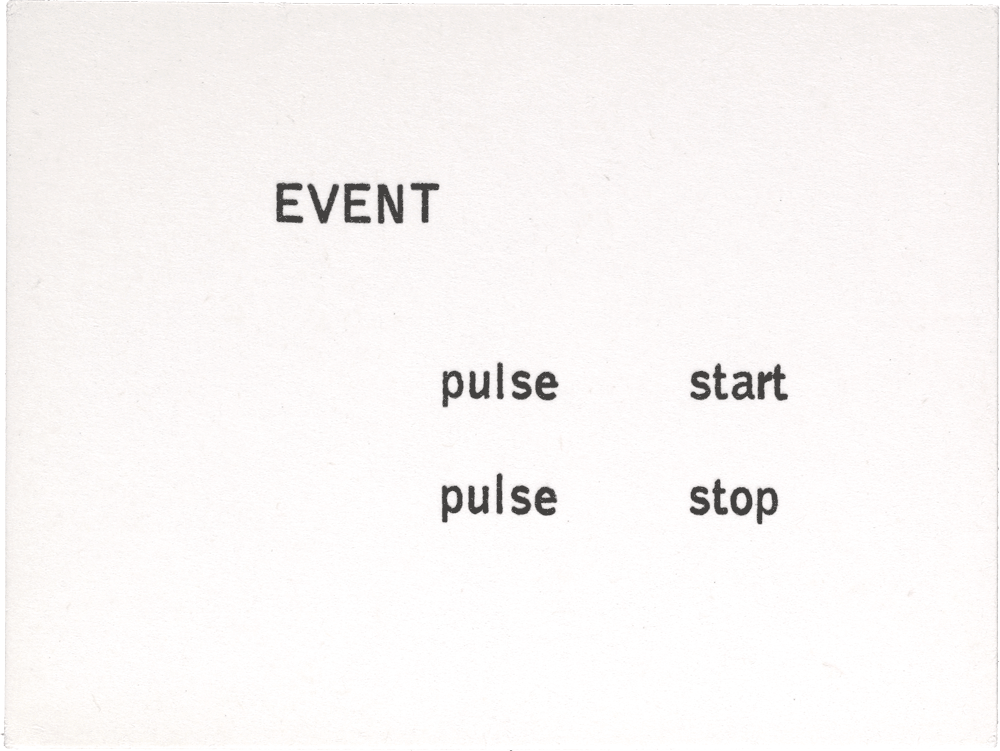 Event: pulse start pulse stop