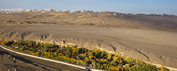 photo of the landscape around the Mogao Grottoes site