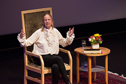 photo of Cornelia Funke while storytelling