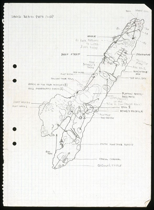 Tudor / Island Eye, Island Ear -- Map of sound beam paths on Knavelskär Island 