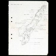 Tudor / Island Eye, Island Ear -- Map of sound beam paths on Knavelskär Island 