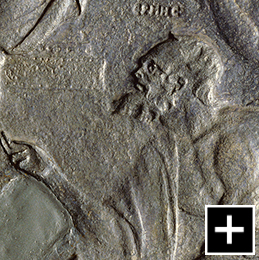 Hermes Trismegistos Teaching Ptolemy the World System (detail), ca. 500–600