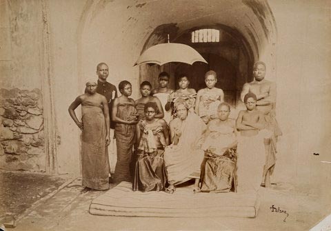 Aouagbe Behanzin, king of Dahomey, now Benin, in exile in Martinique. Circa 1900s.