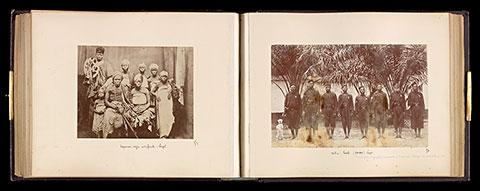 (left) Family of a Merchant, Lagos, (right) Local Militia (Aoussas) of Lagos