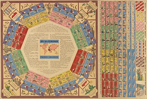 Colorful French Colonies Board Game