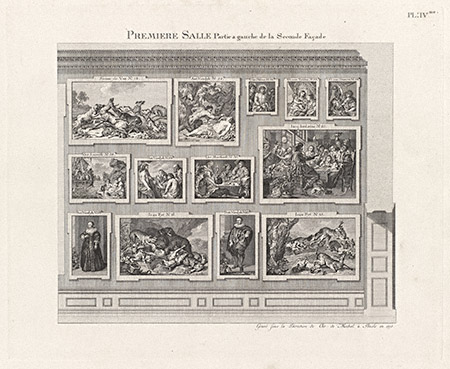Printer's proof: First Room, Second Facade of the Dusseldorf Gallery, Right Section