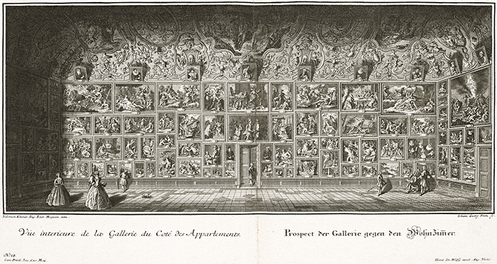 View of a Room at Pommersfelden Palace. Johann Georg Pintz, printmaker; Salomon Kleiner, draftsman