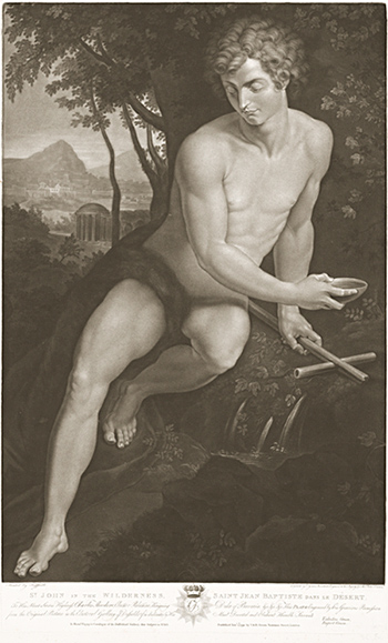 Valentine Green's print after the painting St. John in the Wilderness by Daniele da Volterra Valentine Green's print after the painting St. John in the Wilderness by Daniele da Volterra