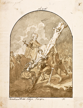 Jean-Victor Frédou de la Bretonnière's drawing after the painting Deposition by Rembrandt van Rijn Jean-Victor Frédou de la Bretonnière's drawing after the painting Deposition by Rembrandt van Rijn
