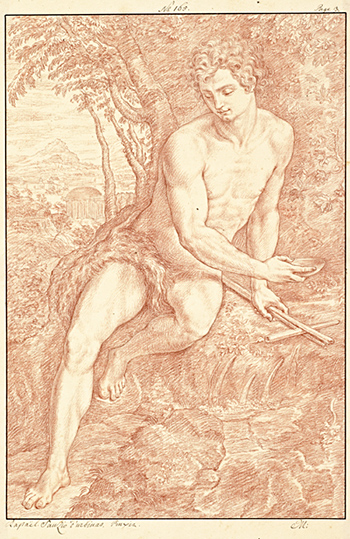 Georg Metellus' highly finished drawing after the painting St. John the Baptist in the Wilderness by Daniele da Volterra Georg Metellus' highly finished drawing after the painting St. John the Baptist in the Wilderness by Daniele da Volterra