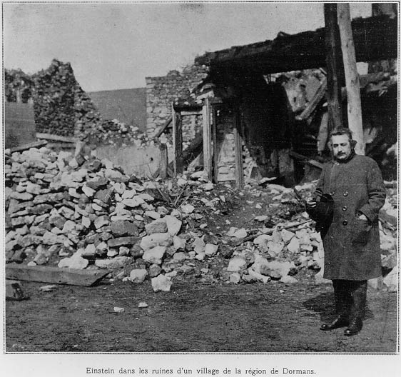 Anonymous/Einstein in the ruins of a village in the region of Dormans (France) 