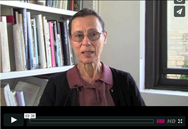 Video still from an Yvonne Rainer interview