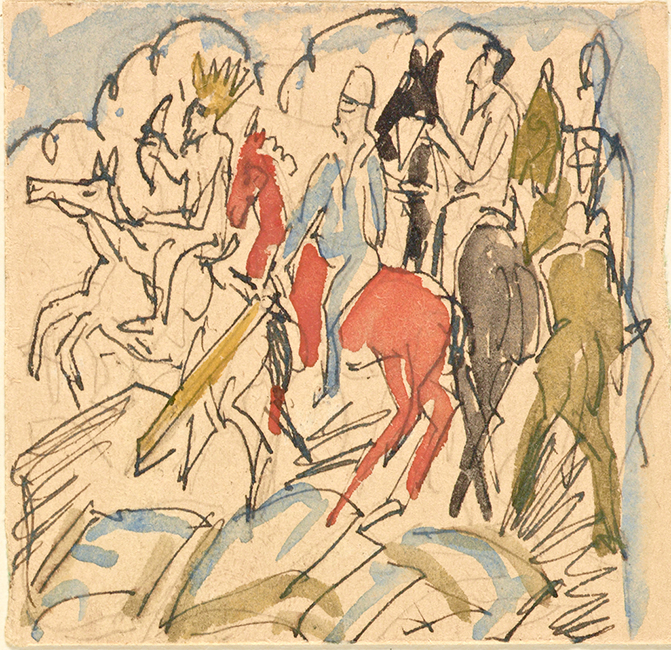 The Four Horsemen of the Apocalypse, Ernst Ludwig Kirchner, 1917