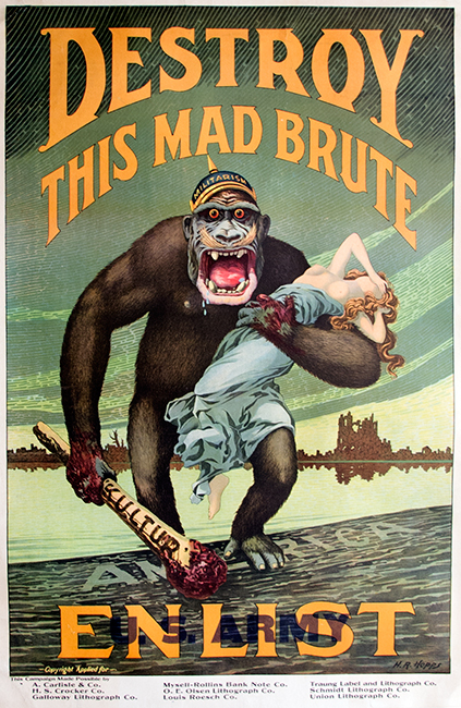 Destroy this Mad Brute—Enlist, Harry R. Hopps, ca. 1917
