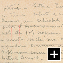 War diary (detail), Umberto Boccioni, 1915