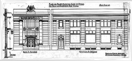 Northwood and Noffke / Elevations for Bank of Ottowa Branch