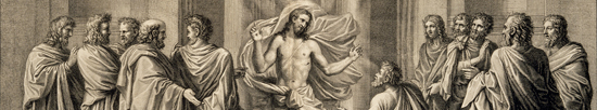 Audran after Poussin, L'incredulite de Saint Thomas (The incredulity of Thomas) (detail), 17th century (2001.PR.3)