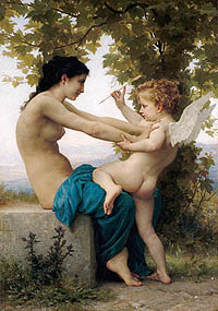 Young Girl and Eros / Bouguereau
