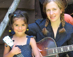Elizabeth Mitchell and family