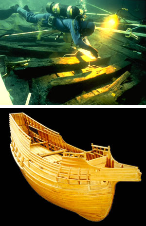 Diving for the San Juan and a model of the galleon