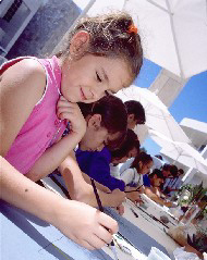 girl making artwork