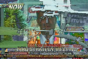 Still from News Cycle by Anthony Discenza and Michael Zbyszynski