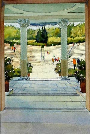 Getty Villa West Porch / Machado and Silvetti